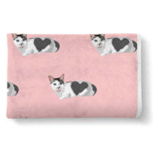 Load image into Gallery viewer, Custom Cat Sherpa Fleece Blanket