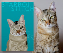 Load image into Gallery viewer, Custom Cat on Canvass - Rectangular